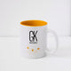 Taza de café GKhair naranja/blanca