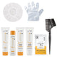 The Best kit: four 100 ml tubes (pH+ Shampoo, The Best, Color Protection Moisturizing duo), Deep Conditioner sachet, brush, cap, gloves