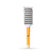 GK Hair Vent Brush 2.5 inch Pro upright on white: vented white head with black pin bristles and an orange handle with a hang loop