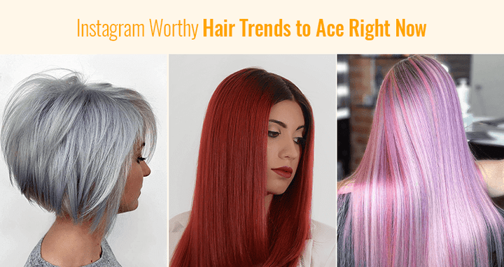Close-up of vibrant colored hair showing a trending Instagram hair color shade