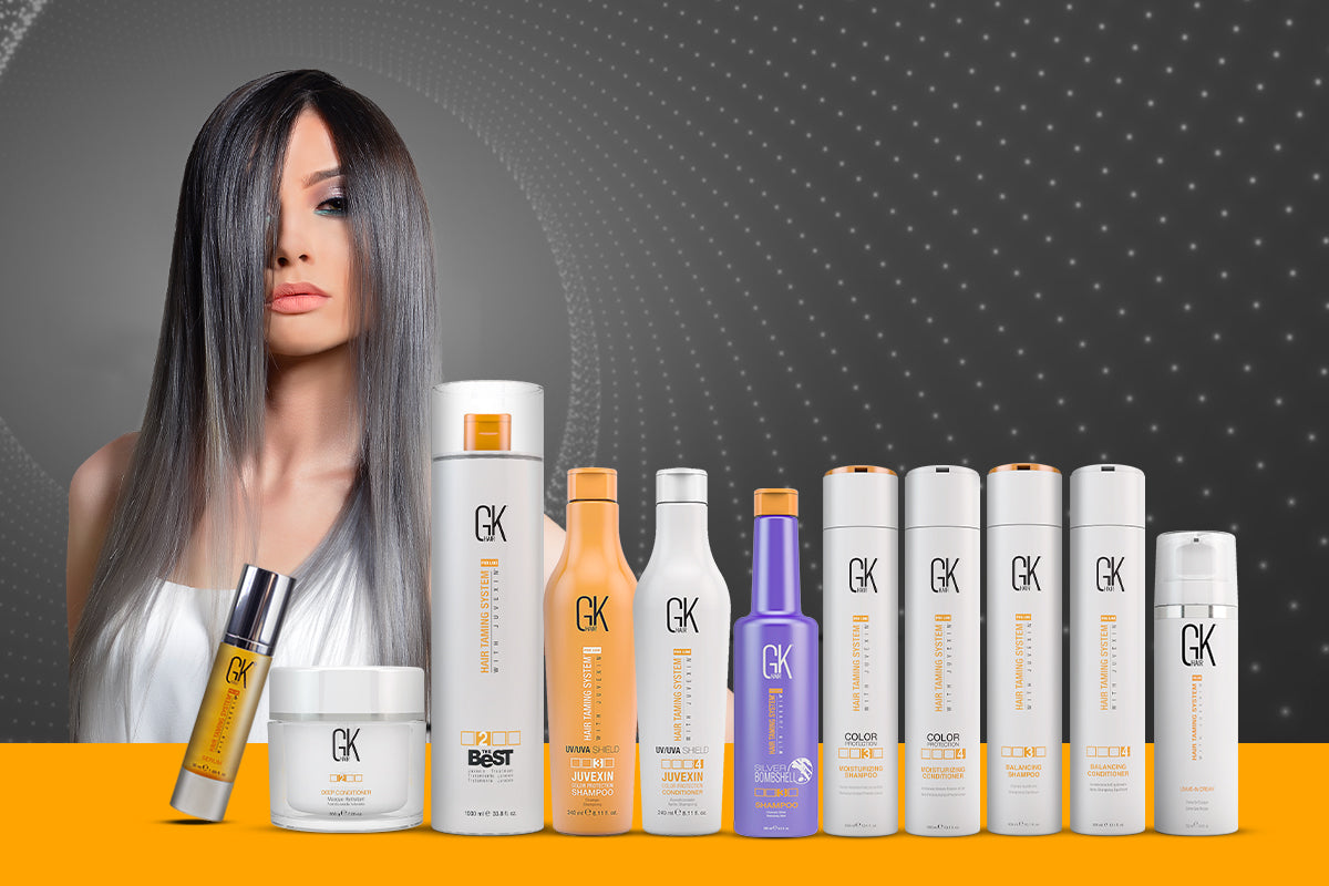 GK Hair Black Friday sale banner featuring discounted hair care product bundles