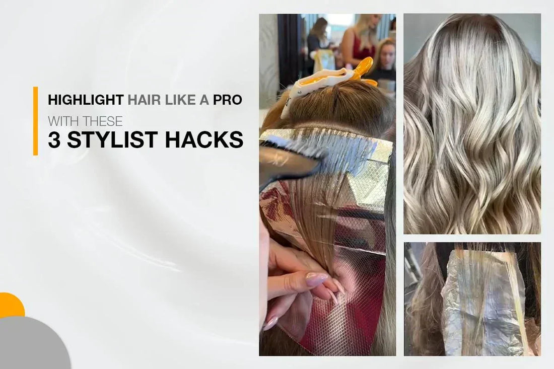 Close-up of cool ash blonde highlights blended through light brown hair