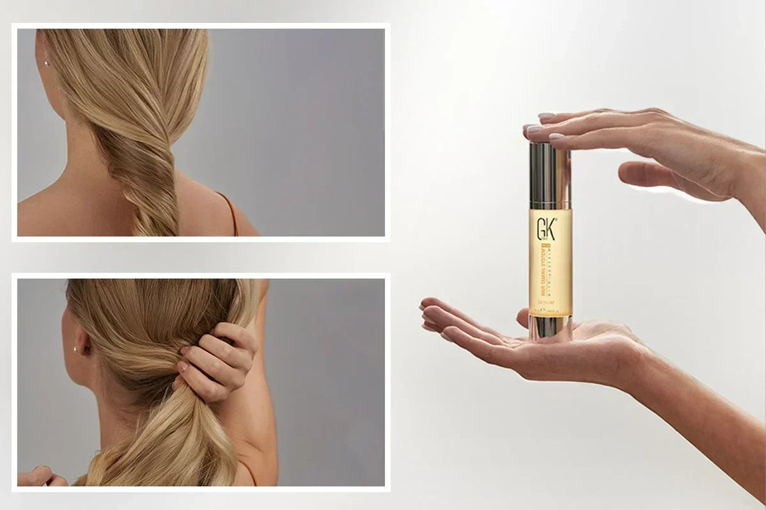 Argan Serum Oil and the Back View of a Healthy Hair