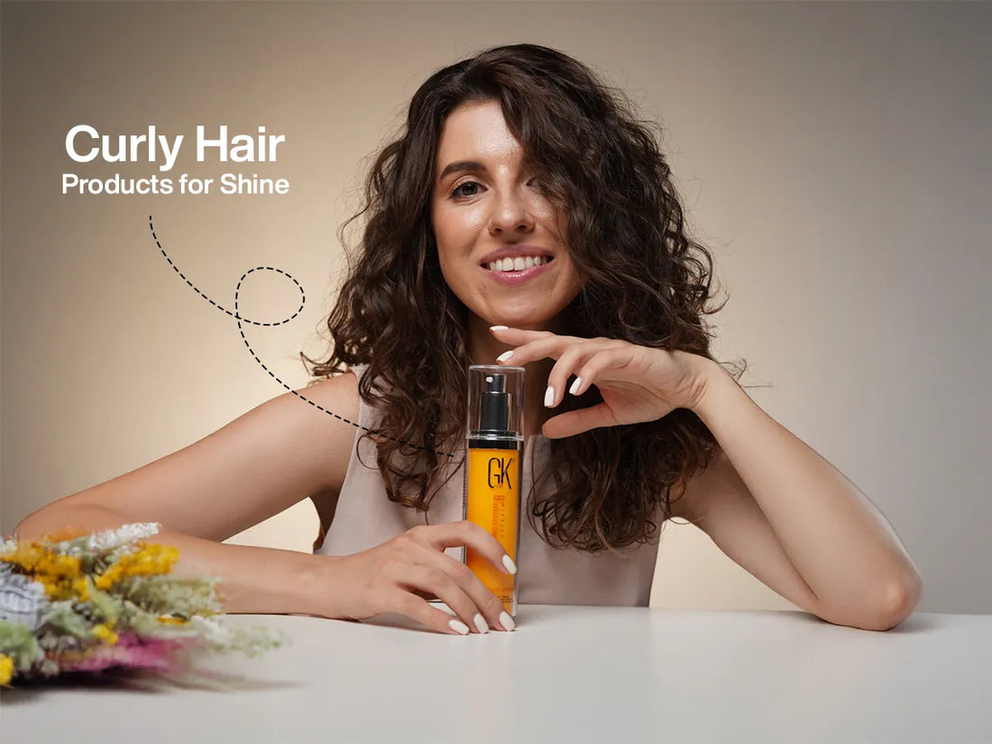 A Lady Rocking her Curly Hair with the Product in her Hand