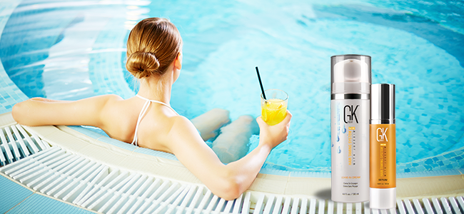 Swimming Pool, GKhair, Leave In Cream, Serum, GKhair Shield