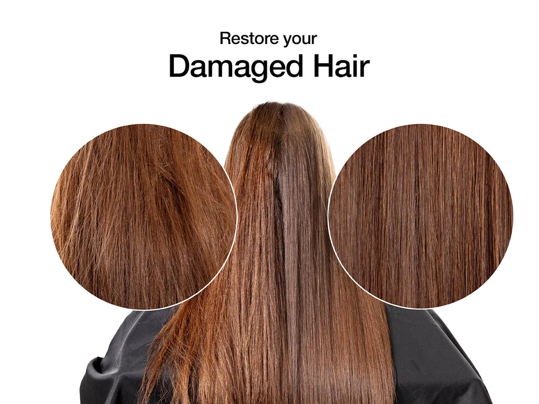 Damage Hair Restored Before and After Using Hydrating Treatment
