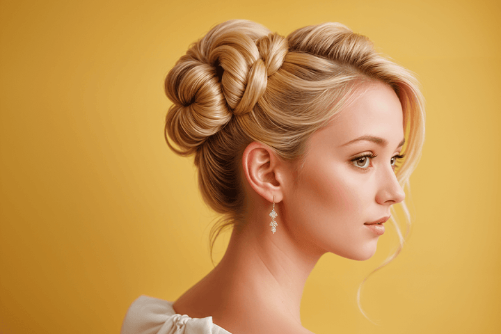 A lady with a perfect bridal hair style