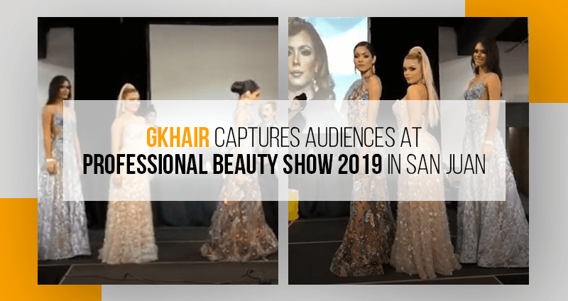 GK Hair booth and team members greeting visitors at Professional Beauty Show 2019 in San Juan