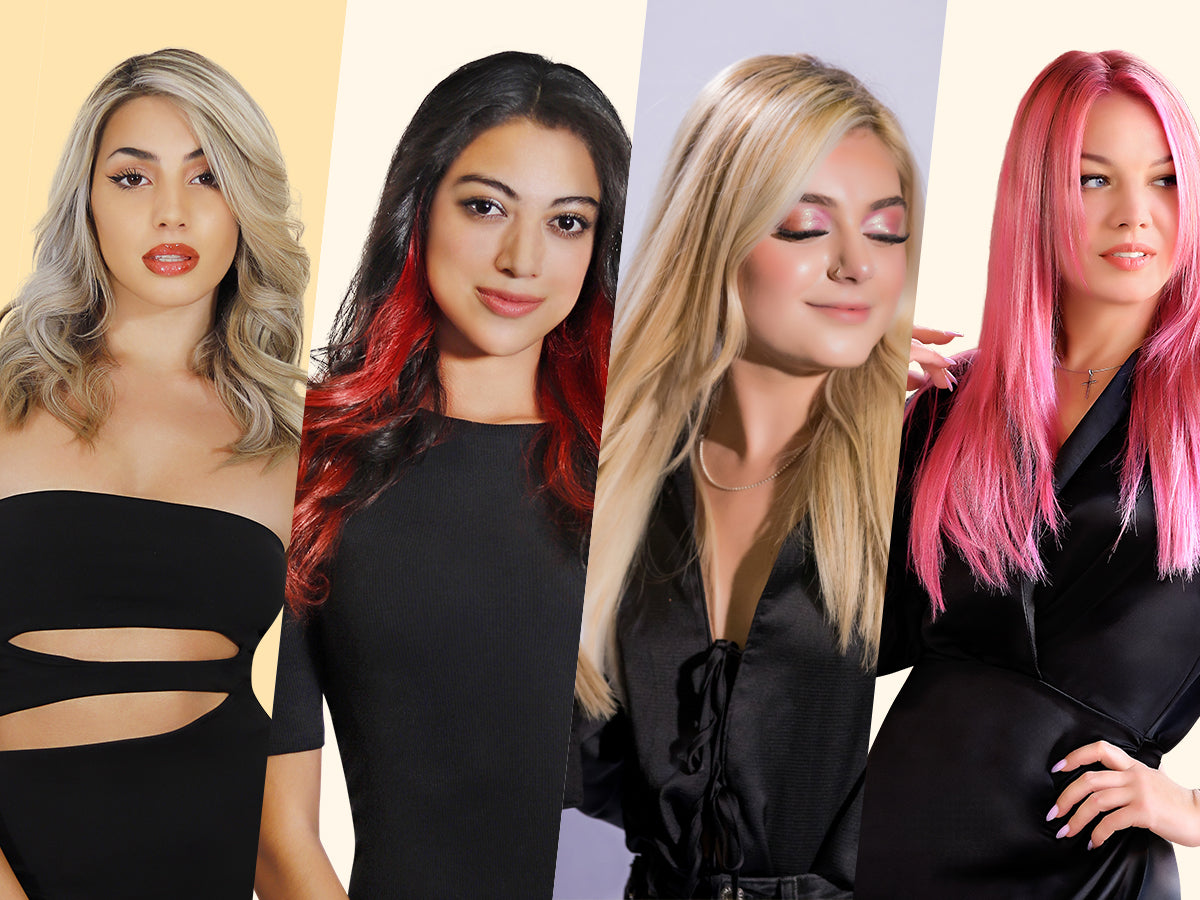 Woman with sun-kissed blonde highlights created using a professional lightening cream