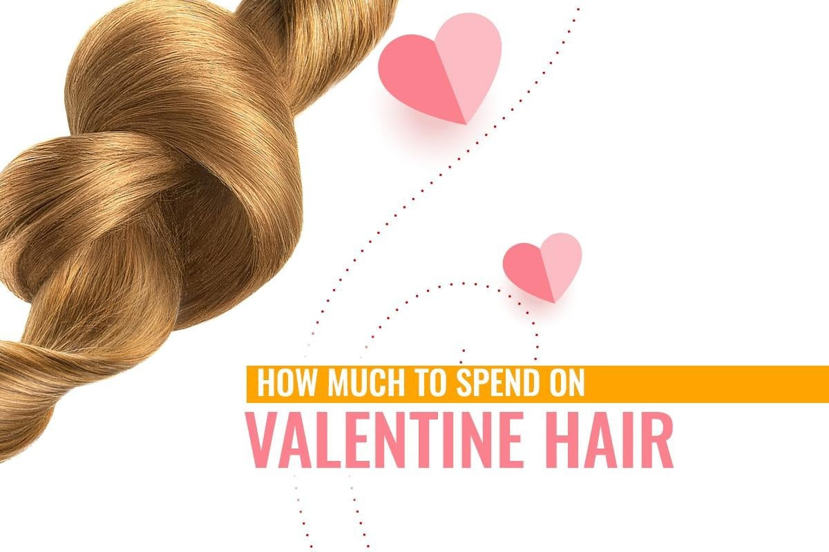 Woman wearing an elegant braided updo styled for a Valentine's Day evening look