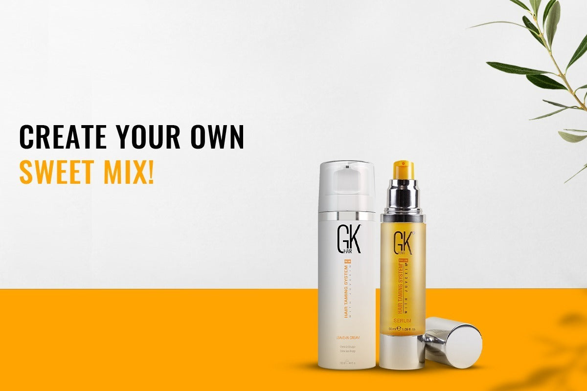 Dry, dull hair being treated with a conditioning blend to restore moisture and shine