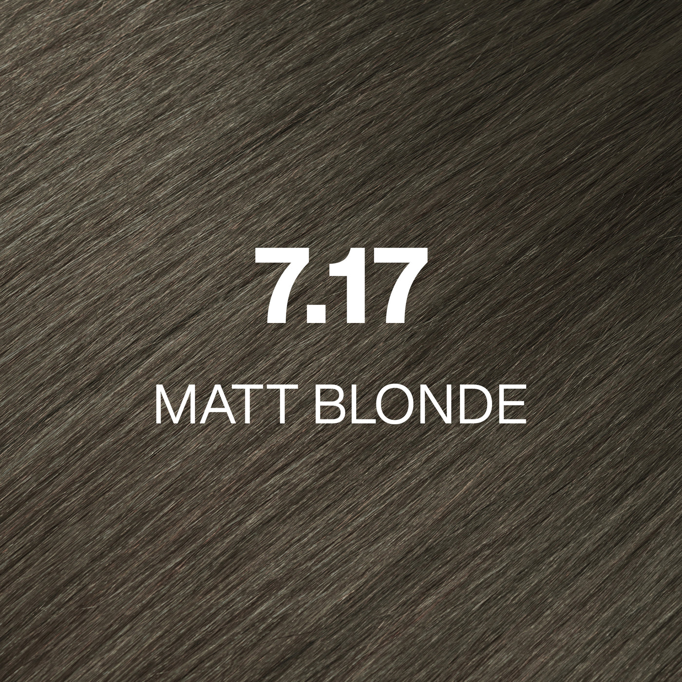 Silky hair texture showcasing the GK Hair's Juxevin Cream Color "7.17 Matt Blonde" in bold white text.