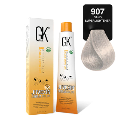 GK Hair's Juvexin 907 Sand Superlighthener Cream Color product