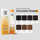 GK Hair Cream Color packaging with color swatches on a gray background