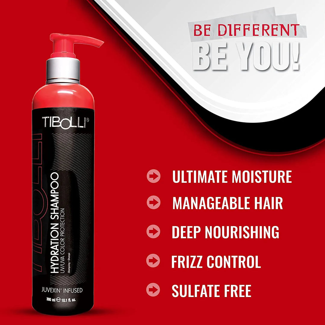 Tibolli Hydration Shampoo 300 ml: Be Different Be You! Ultimate moisture, manageable hair, deep nourishing, frizz control, sulfate free