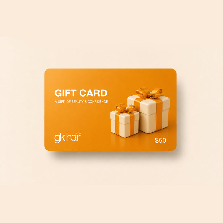 Orange gift card with &