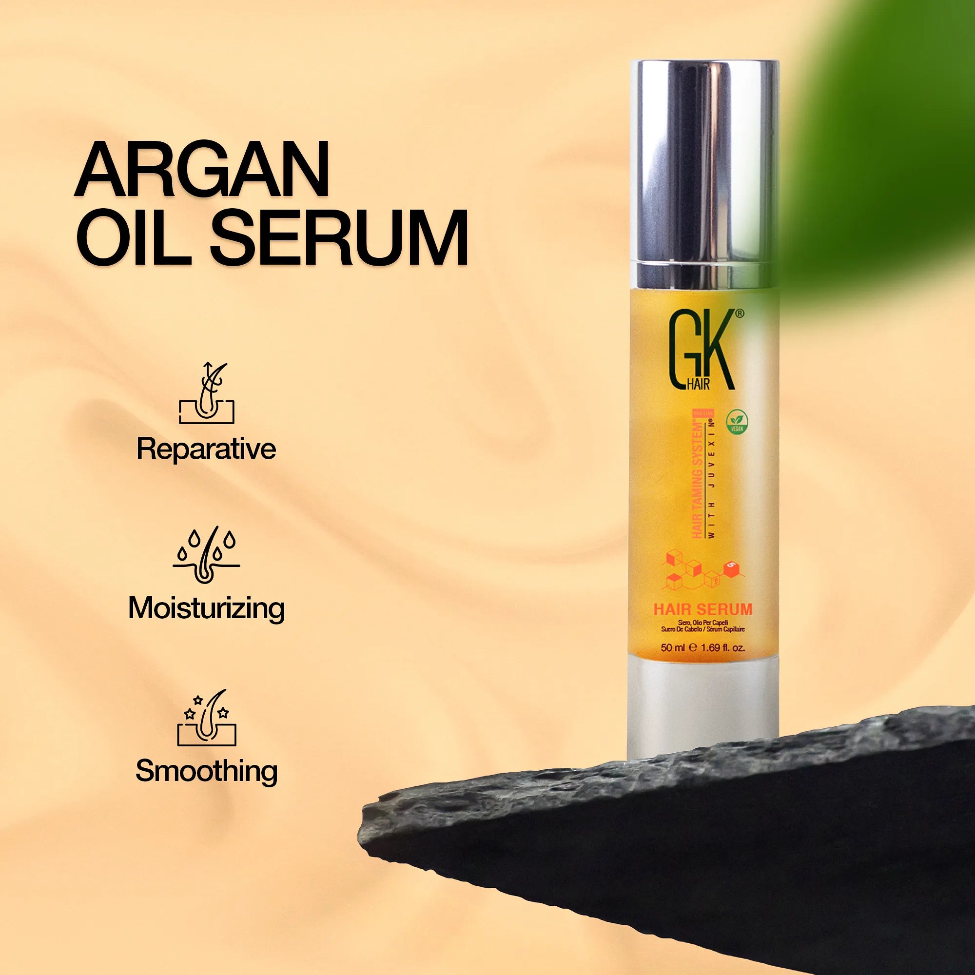 Suero de aceite de argán orgánico para el cabello GK Hair – GK
