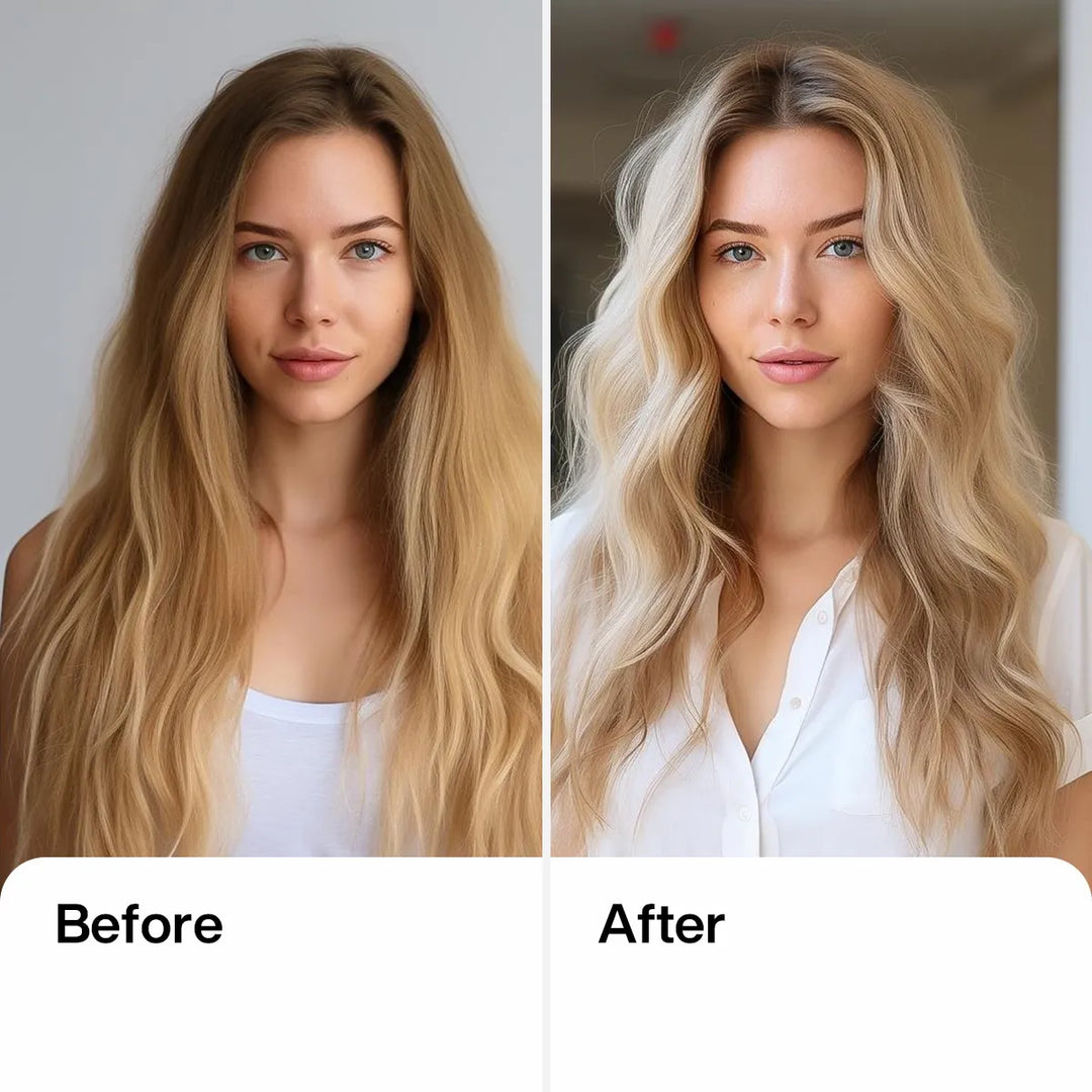 A Model Showcasing her before and after using Jumbo Care Pack