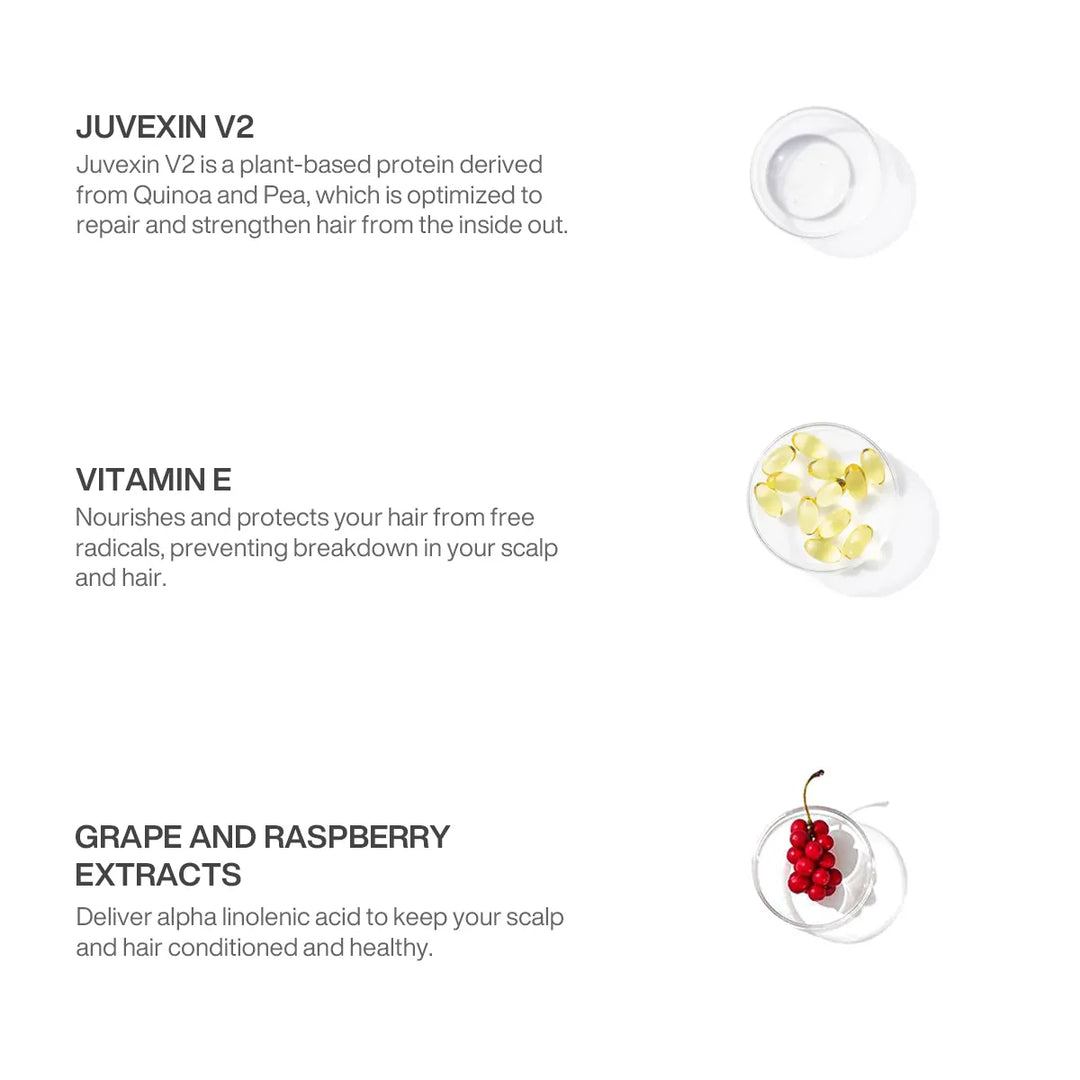 GK Hair Lavender Bombshell Masque Pro ingredients: Juvexin V2 protein, Vitamin E, grape and raspberry extracts for the scalp