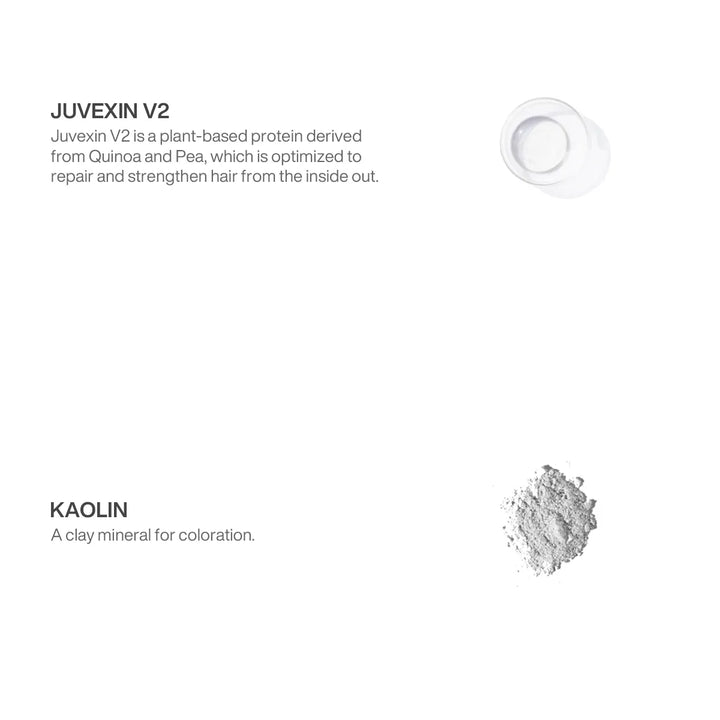 GK Hair Miami Beach Bombshell ingredients: Juvexin V2 plant protein and Kaolin, described as a clay mineral for coloration