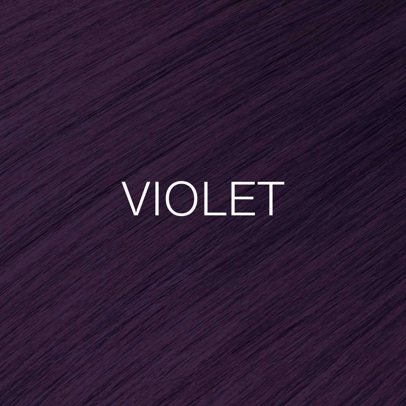 Silky hair texture showcasing the GK Hair's Juxevin Cream Color "Violet Mixtone" in bold white text.