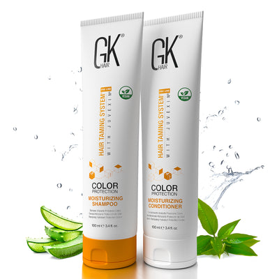 GK Hair's 100ml Moisturizing Shampoo and Conditioner