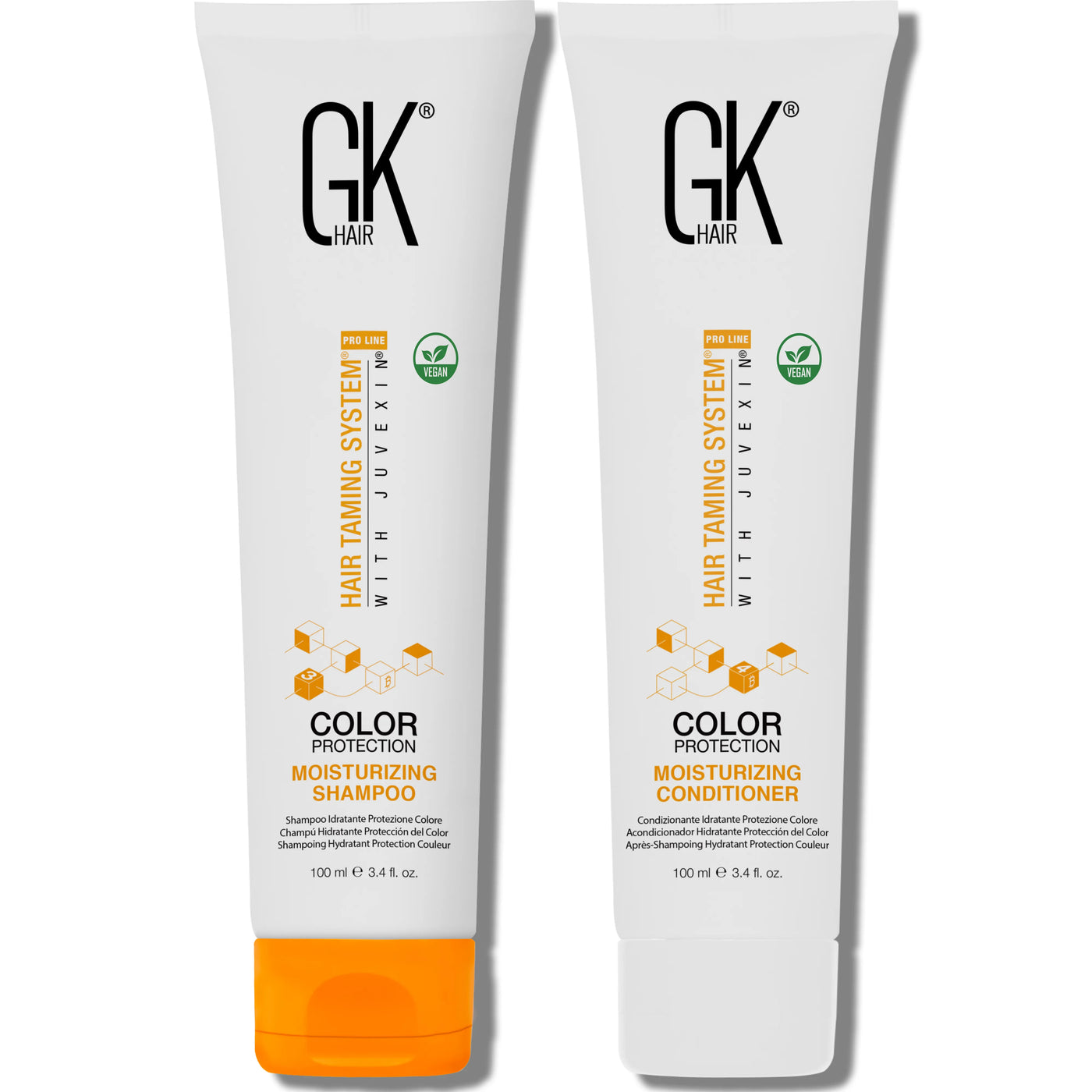 GK Hair Moisturizing Shampoo and Conditioner 100ml with white background