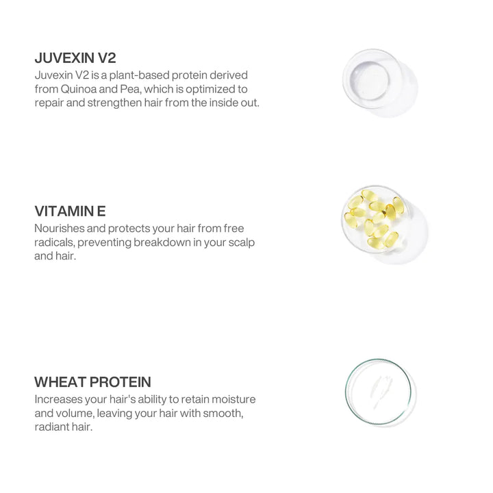 GK Hair Red Red Bombshell Masque ingredients: Juvexin V2 quinoa and pea protein, Vitamin E and wheat protein