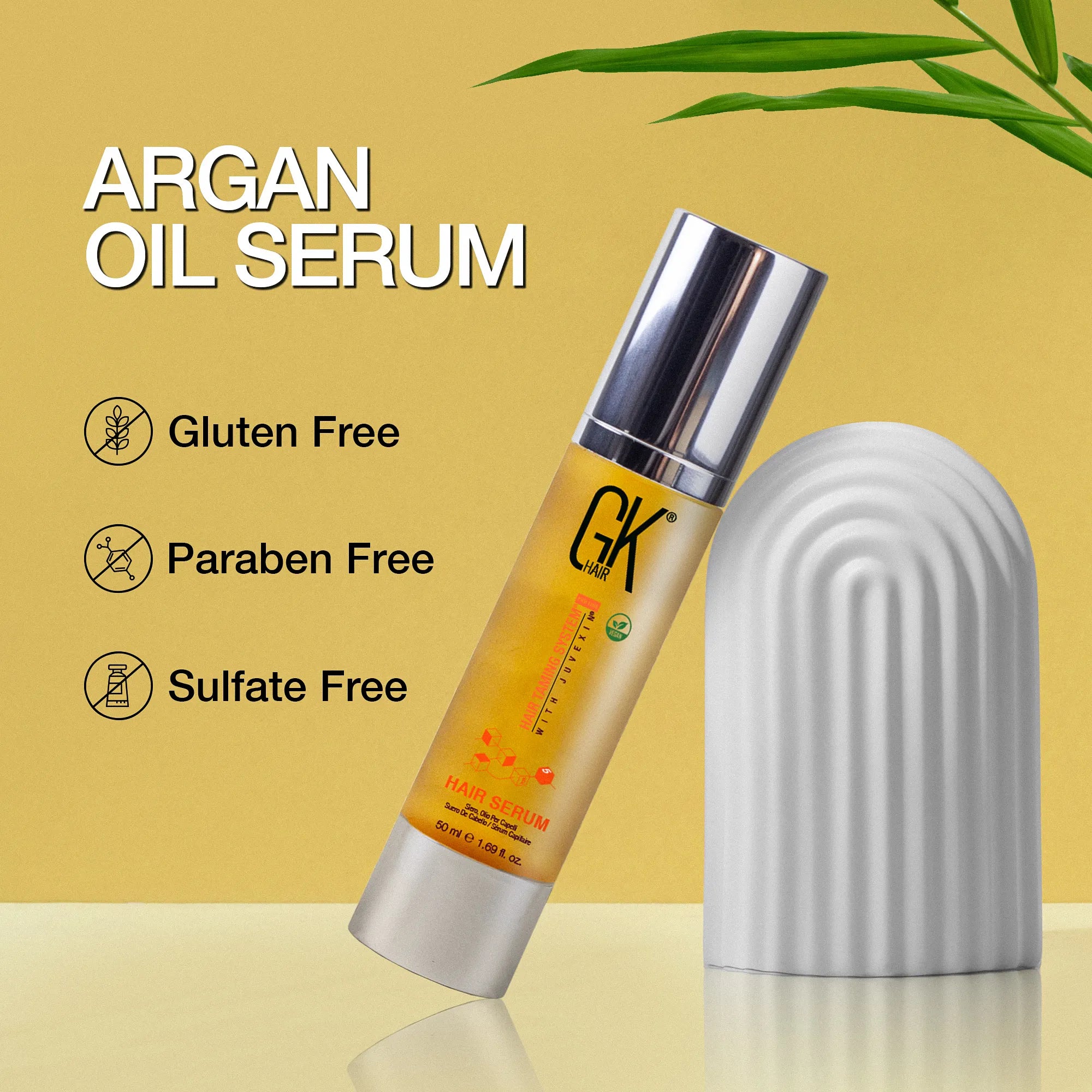 Suero de aceite de argán orgánico para el cabello GK Hair – GK