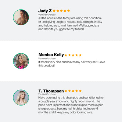 Customers review on GK Hair's Shield Shampoo and Conditioner