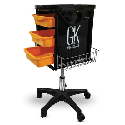 Trolley with Drawers - GK Hair Black Stylist Trolleys