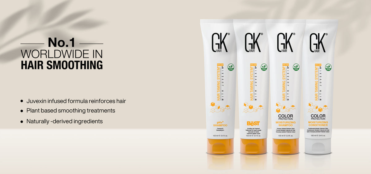 No.1 Worldwide in Hair Smoothing: Juvexin infused formula reinforces hair, plant based smoothing treatments, naturally-derived ingredients
