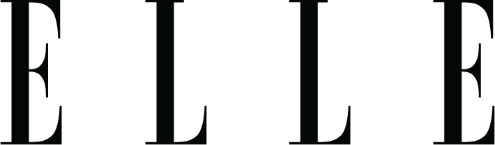 ELLE magazine logo in tall black serif capitals with wide letter spacing on white