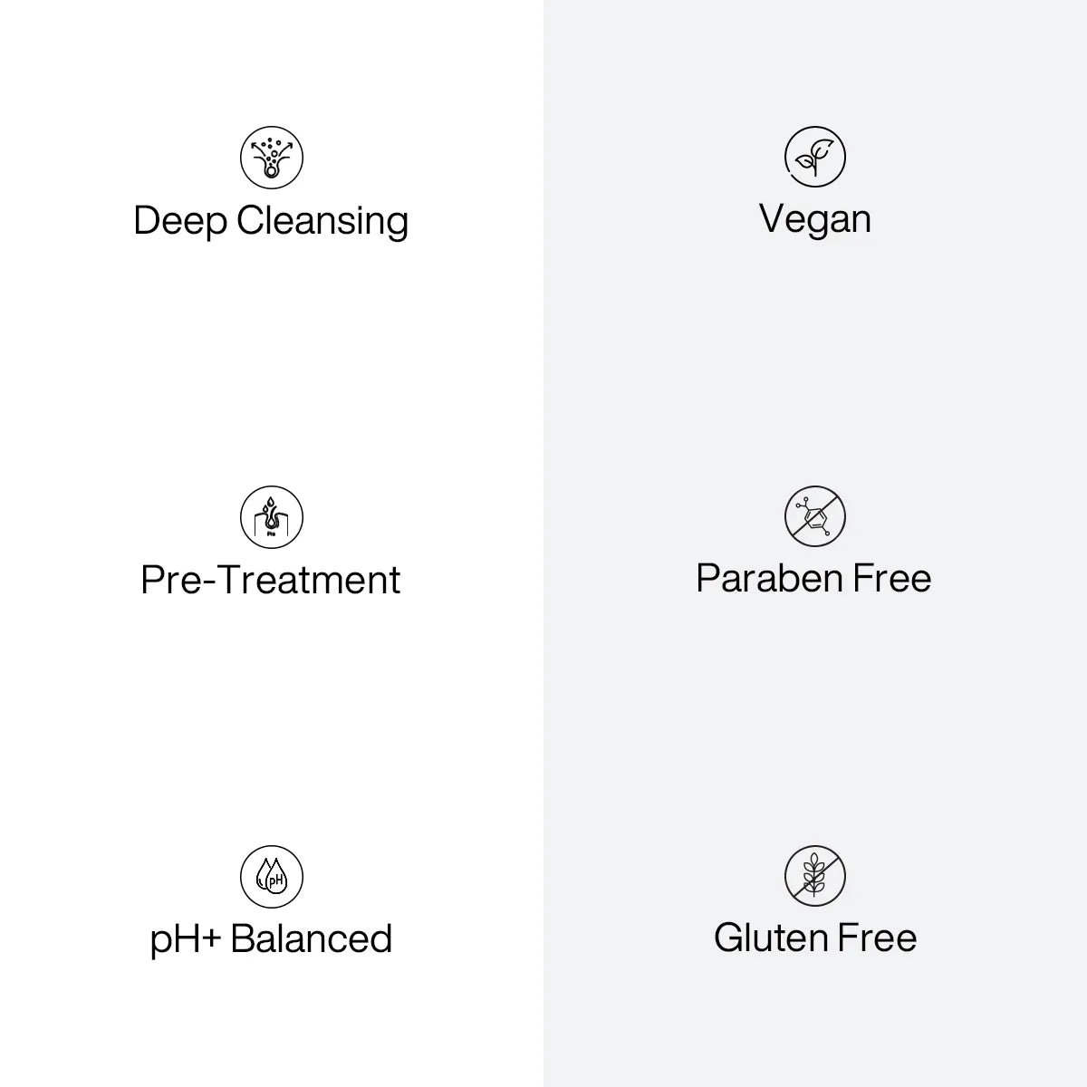 Special features of pH+ Shampoo