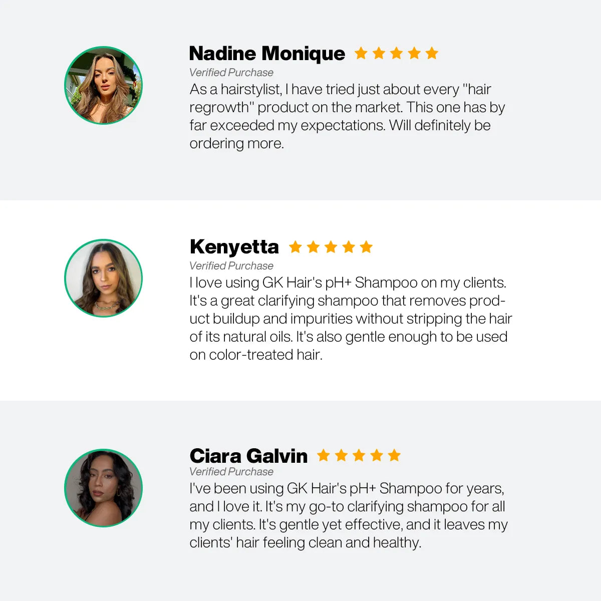 GK Hair's pH+ Shampoo client review